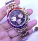 Newest Rolex Daytona Rainbow 40mm watch Rose Gold Automatic Movement